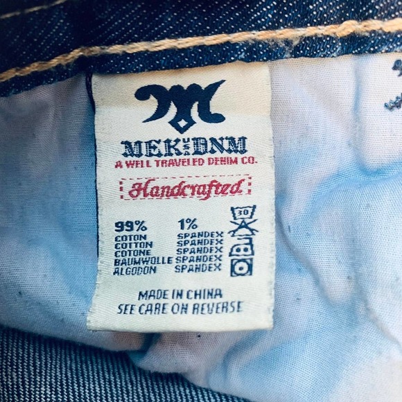 Mek DNM Men's Buckle Flap St Petersburg Cigarette Stretch Dark Wash Jeans 30x34 - Picture 10 of 13